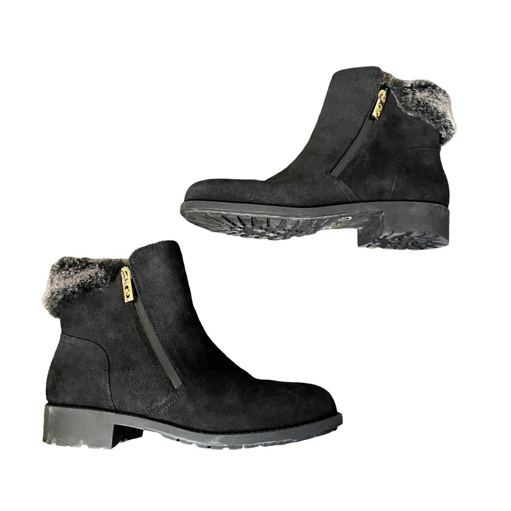 Cole Haan waterproof boot fur details zip business casual trendy classic comfort